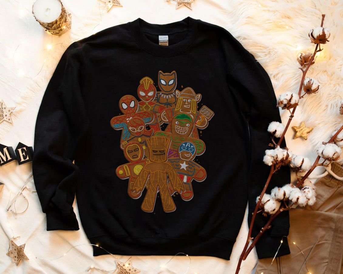Marvel Avengers Gingerbread Cookie Cluster T-Shirt Marvel Avengers Gingerbread Cookie Cluster T-Shirt