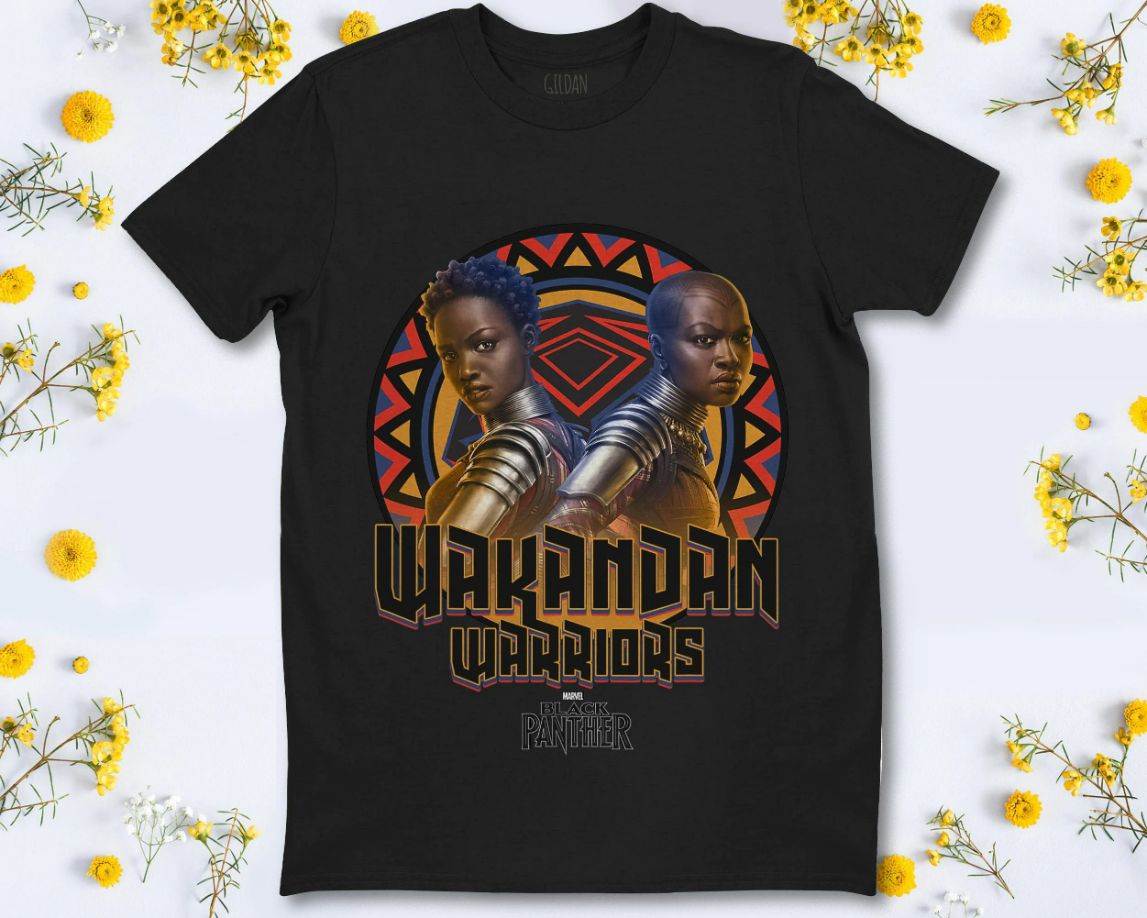 Marvel Black Panther Movie Warrior Circle Graphic T-Shirt Marvel Black Panther Movie Warrior Circle Graphic T-Shirt