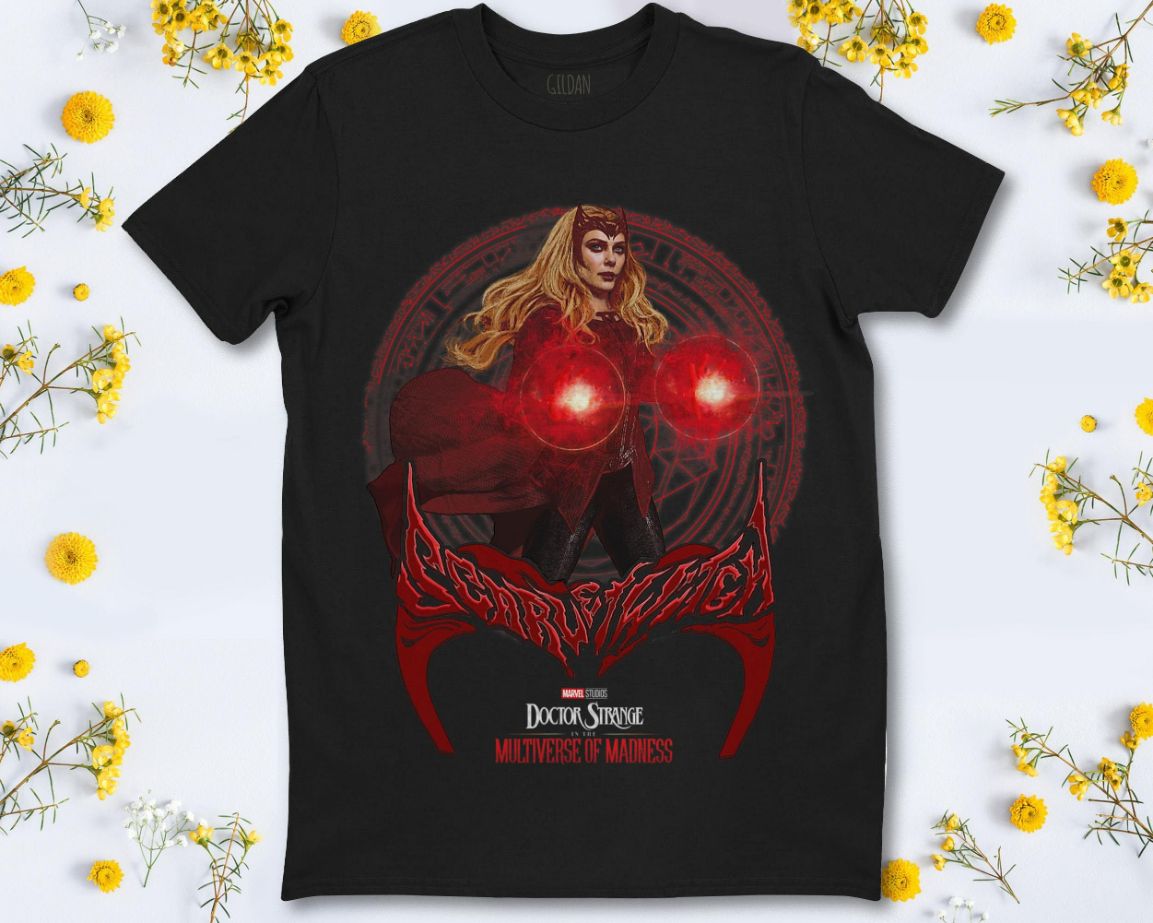 Marvel Doctor Strange Scarlet Witch Geometric Poster T-Shirt Marvel Doctor Strange Scarlet Witch Geometric Poster T-Shirt