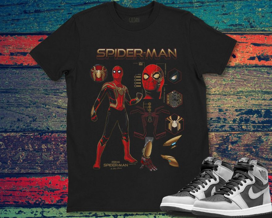 Marvel Spider-Man No Way Home Spidey Schematic T-Shirt Marvel Spider-Man No Way Home Spidey Schematic T-Shirt
