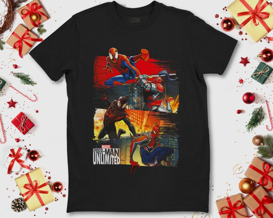 Marvel Spider-Man Unlimited Painted Cast Graphic T-Shirt Marvel Spider-Man Unlimited Painted Cast Graphic T-Shirt