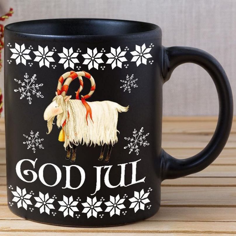 Merry Christmas Reindeer God Jul Premium Sublime Ceramic Coffee Mug Black Merry Christmas Reindeer God Jul Premium Sublime Ceramic Coffee Mug Black