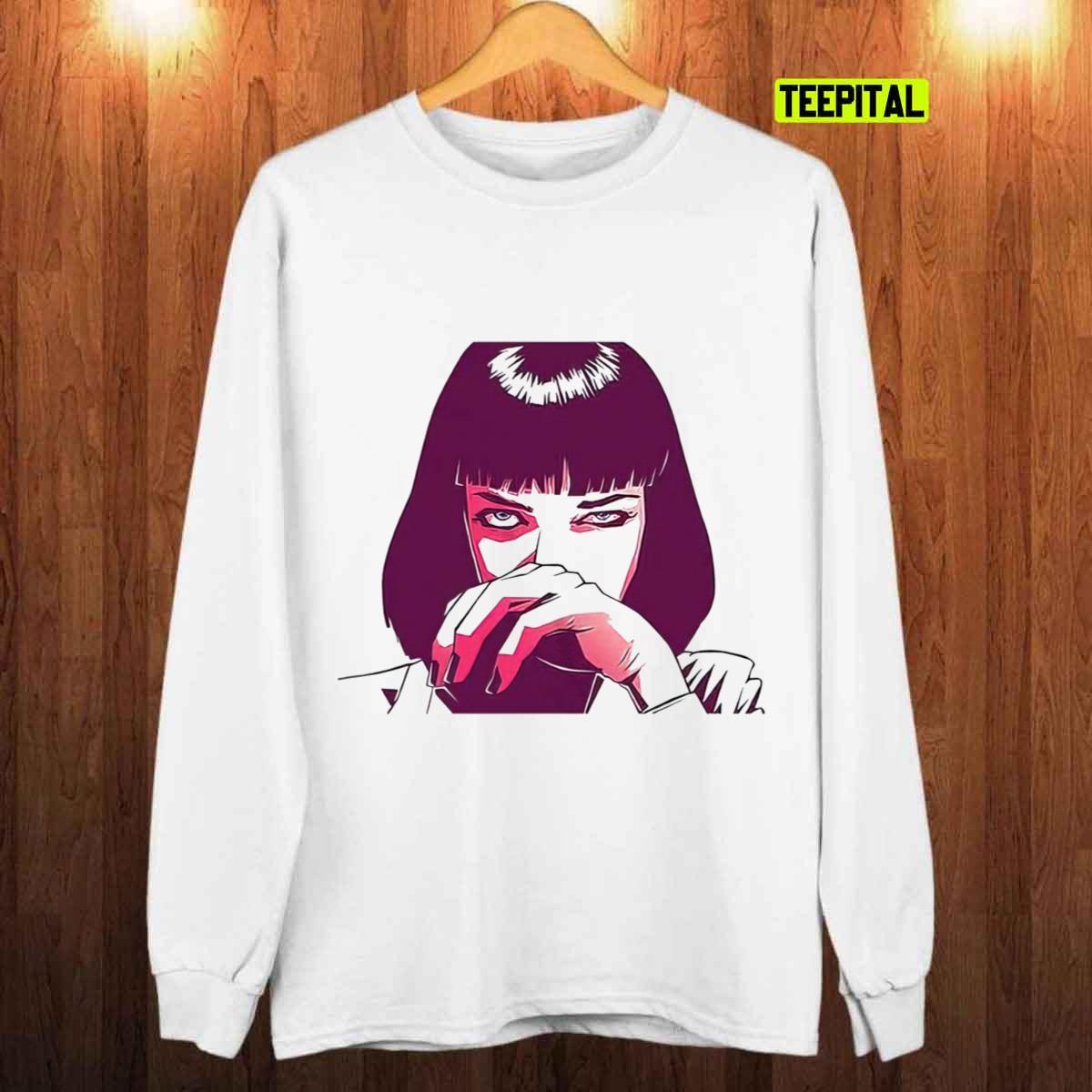 Mia Wallace Quentin Pulp Fiction Movie Film Retro Unisex T-Shirt Mia Wallace Quentin Pulp Fiction Movie Film Retro Unisex T-Shirt