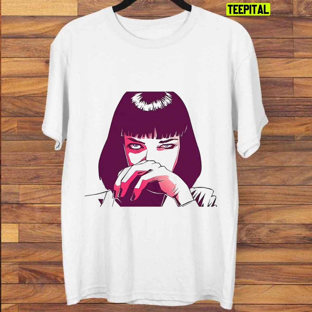 Mia Wallace Quentin Pulp Fiction Movie Film Retro Unisex T-Shirt Mia Wallace Quentin Pulp Fiction Movie Film Retro Unisex T-Shirt