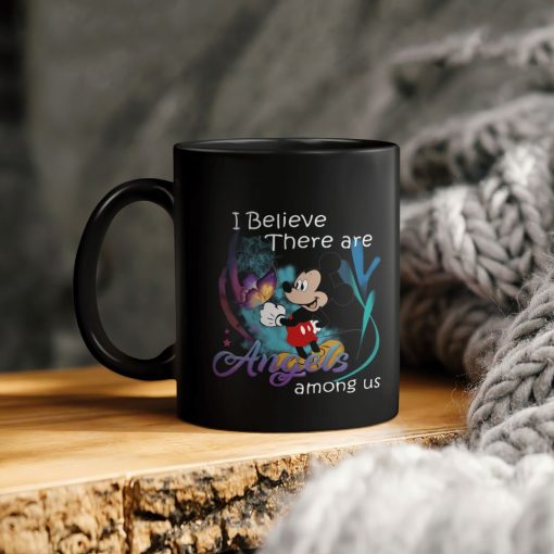 Mickey Mouse I Believe There Are Angels Among Us Ceramic Coffee Mug