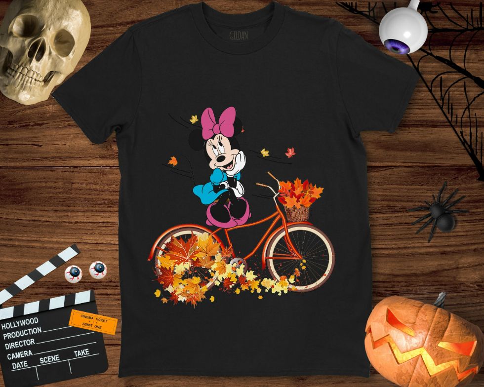 Minnie Atumn Leaves Fall Funny Disney Unisex Gift T-Shirt Minnie Atumn Leaves Fall Funny Disney Unisex Gift T-Shirt