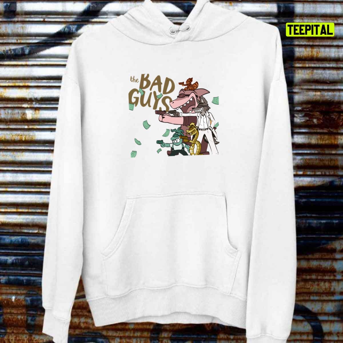 Money And Shot The Bad Guys Cartoon 2022 Unisex T-Shirt Money And Shot The Bad Guys Cartoon 2022 Unisex T-Shirt