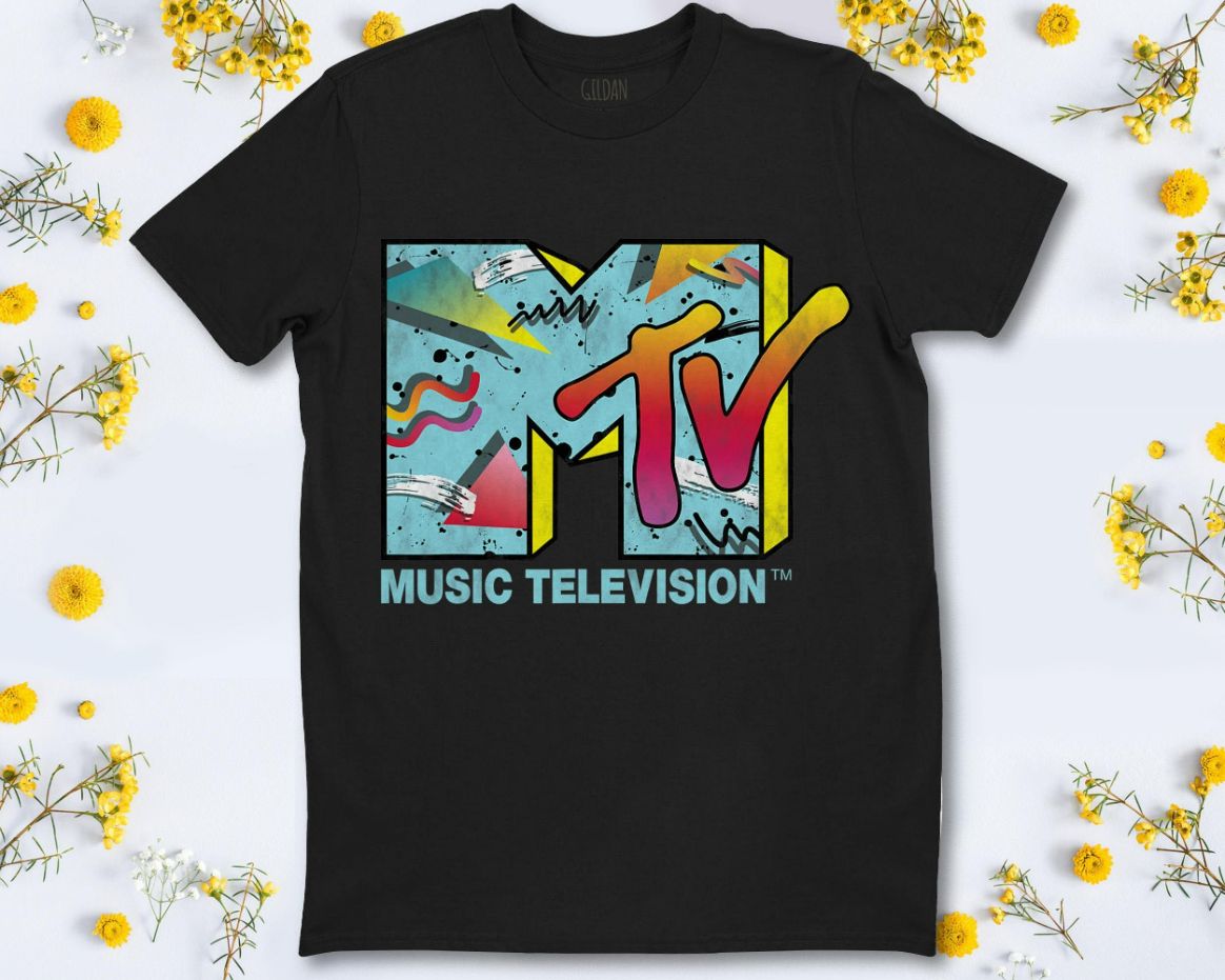 MTV Classic MTV Logo 80s Print Design T-Shirt MTV Classic MTV Logo 80s Print Design T-Shirt