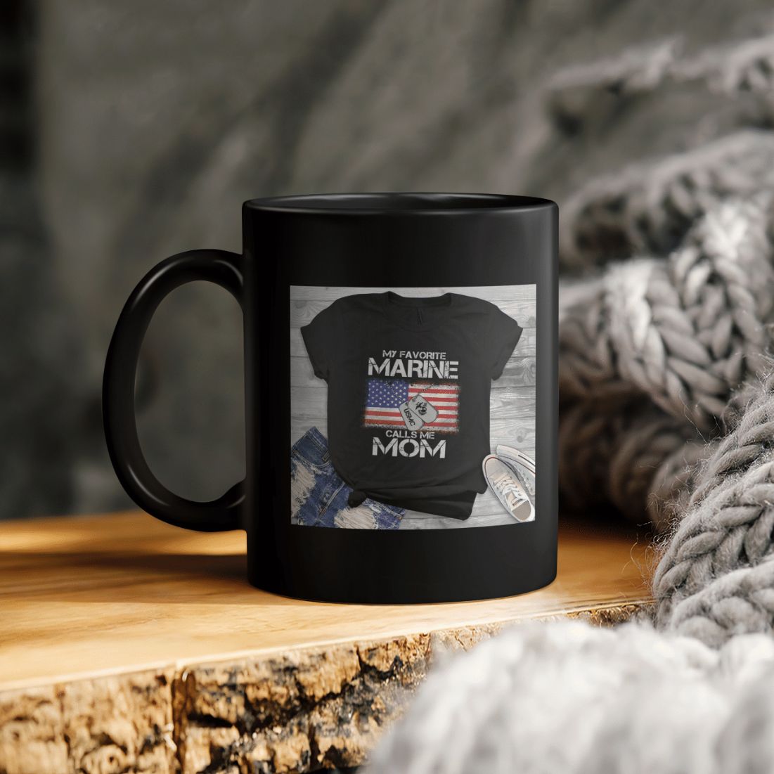 My Favorite Marine Calls Me Mom Ceramic Coffee Mug My Favorite Marine Calls Me Mom Ceramic Coffee Mug