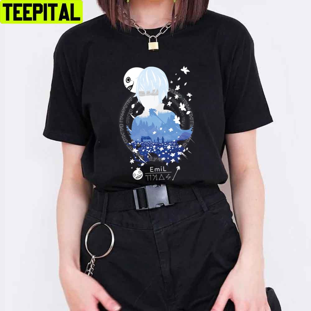Nier Emil Negative Space NieR Automata Unisex T-Shirt Nier Emil Negative Space NieR Automata Unisex T-Shirt