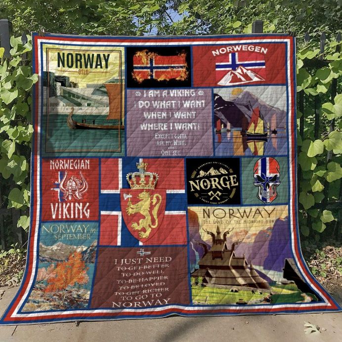 Norway I Am A Viking Quilt Blanket Norway I Am A Viking Quilt Blanket