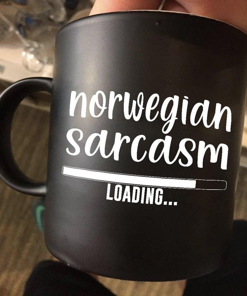 Norwegian Sarcasm Loading Premium Sublime Ceramic Coffee Mug Black Norwegian Sarcasm Loading Premium Sublime Ceramic Coffee Mug Black