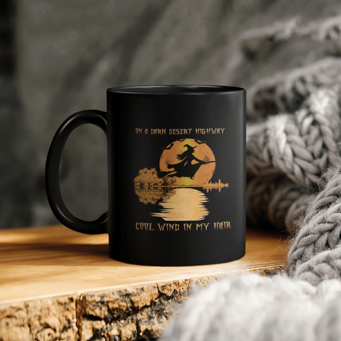 On A Dark Desert Highway Cool Wind In My Hair Witch Edition Halloween Ceramic Coffee Mug On A Dark Desert Highway Cool Wind In My Hair Witch Edition Halloween Ceramic Coffee Mug