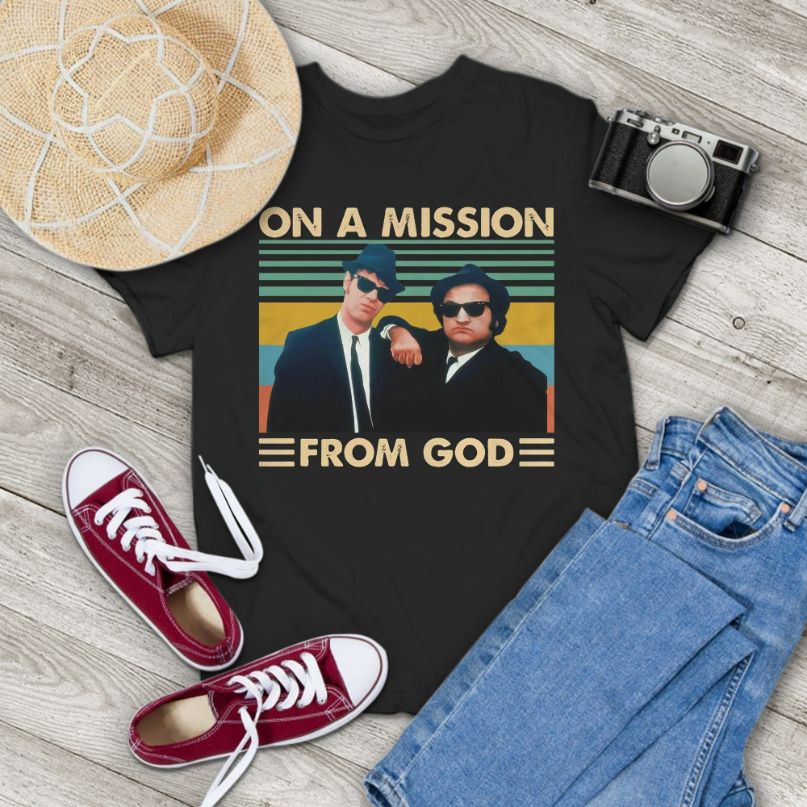 On A Mission From God Vintage 80s Comedy Movie Vintage T-Shirt On A Mission From God Vintage 80s Comedy Movie Vintage T-Shirt