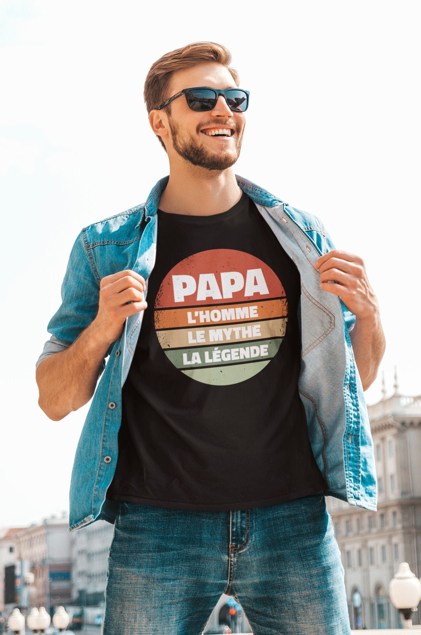 Papa L'homme Le Mythe La Legende Happy Father's Day Unisex T-Shirt Papa L'homme Le Mythe La Legende Happy Father's Day Unisex T-Shirt