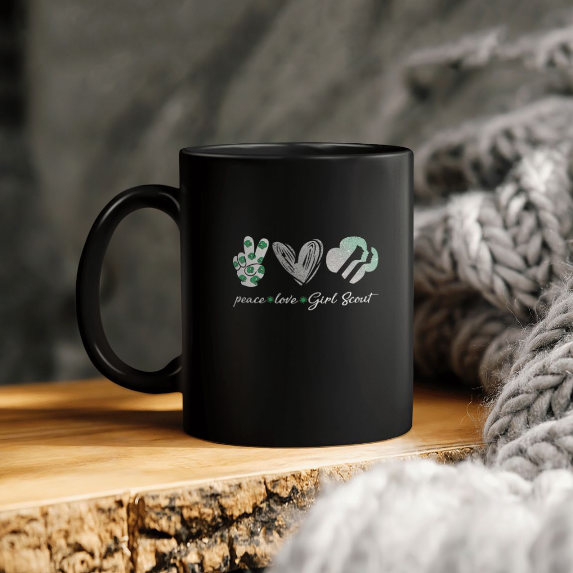 Peace Love Girl Scout Ceramic Coffee Mug Peace Love Girl Scout Ceramic Coffee Mug