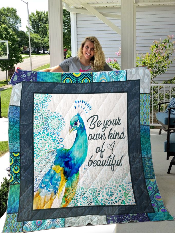 Peacock Be Your Own Beautiful Quilt Blanket Peacock Be Your Own Beautiful Quilt Blanket