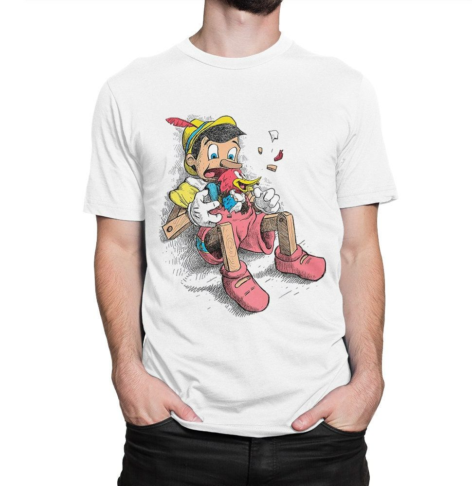 Pinocchio and Woody Woodpecker Funny T-Shirt Pinocchio and Woody Woodpecker Funny T-Shirt