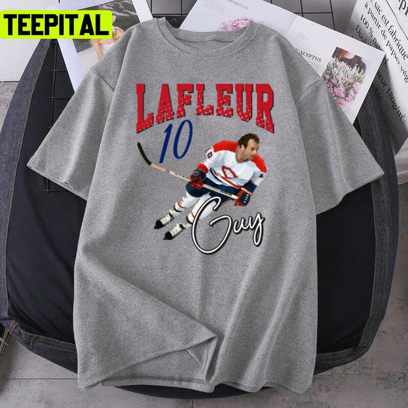 Portrait Of Guy Lafleur Hockey Player Unisex T-Shirt Portrait Of Guy Lafleur Hockey Player Unisex T-Shirt