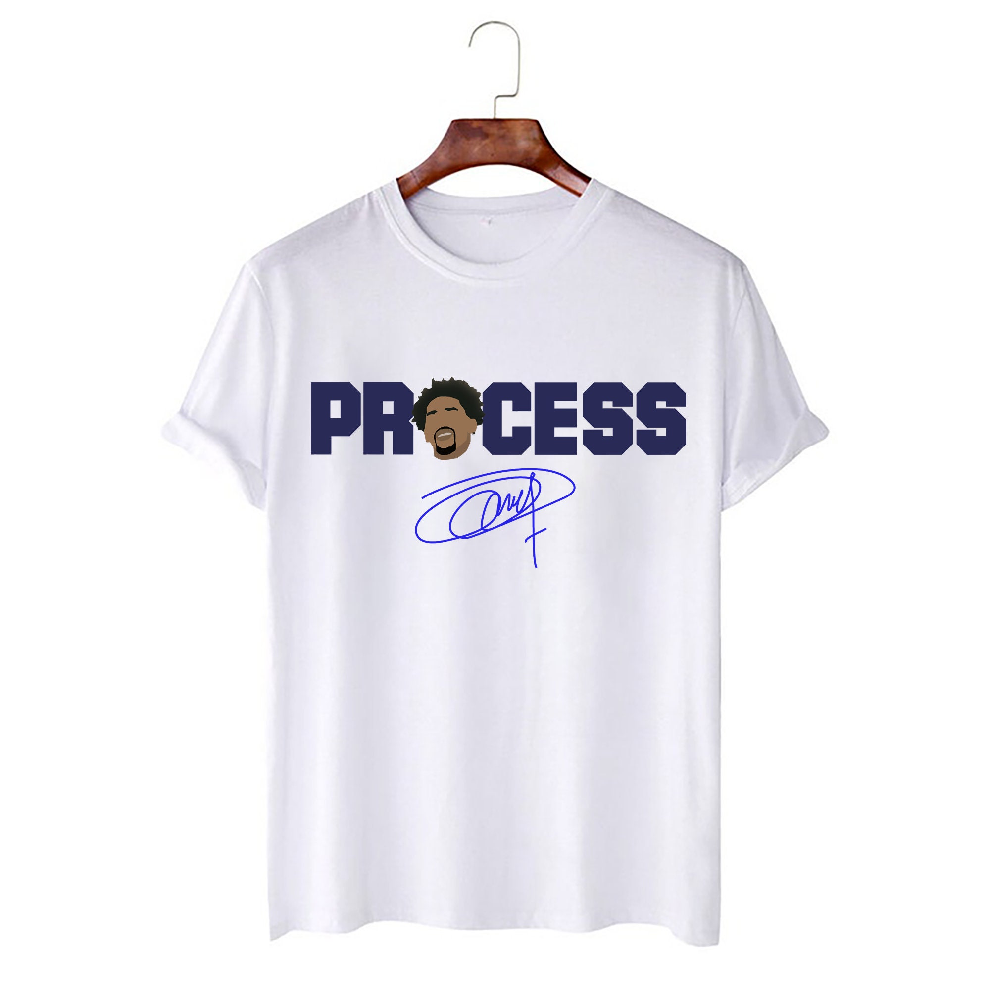 Process Joel Embiid Signature Philadelphia 76ers NBA Basketball Unisex T-Shirt Process Joel Embiid Signature Philadelphia 76ers NBA Basketball Unisex T-Shirt