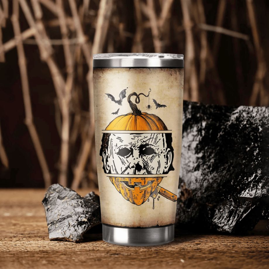 Pumpkin Leather Mask Stainless Steel Cup Pumpkin Leather Mask Stainless Steel Cup
