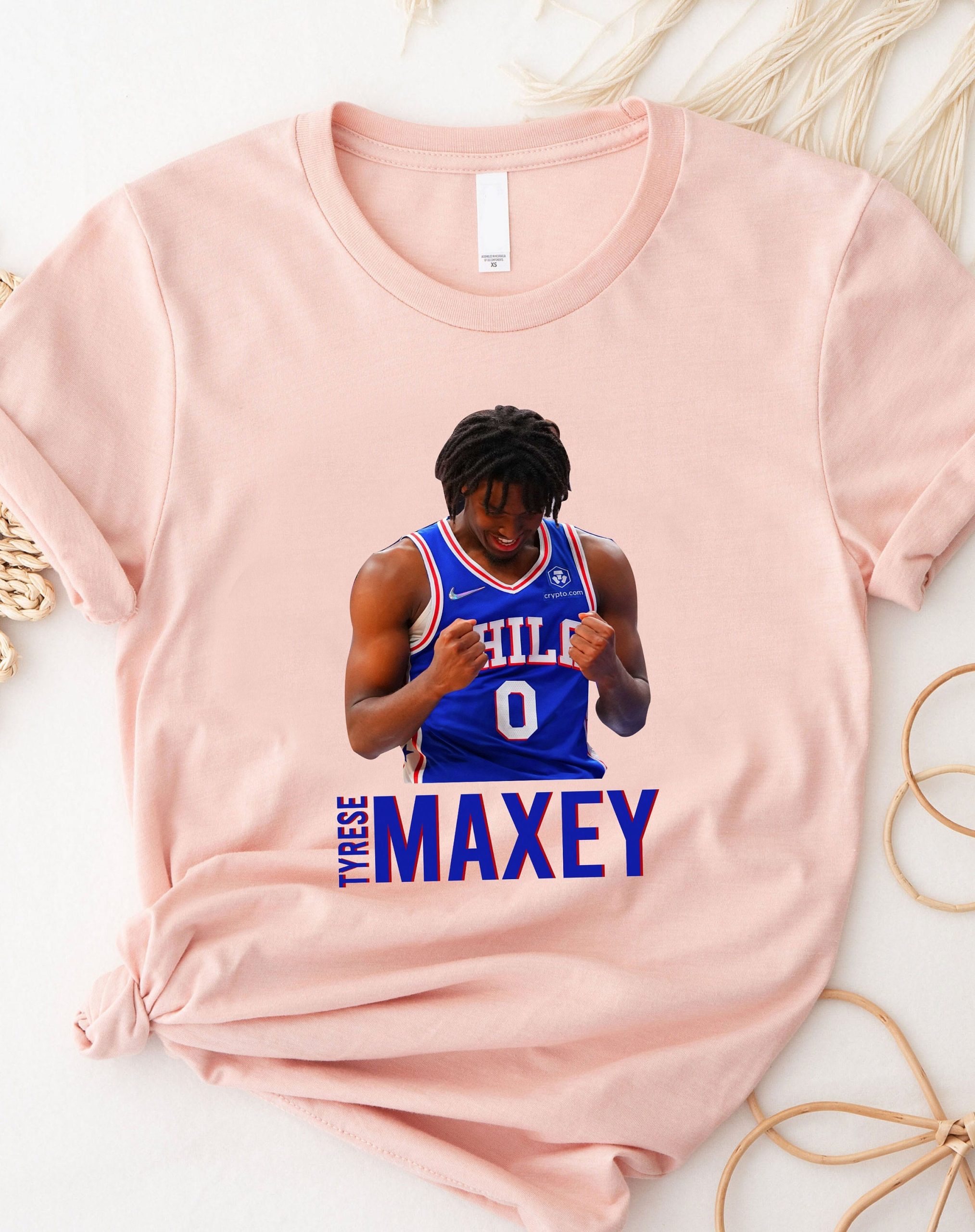 Retro Blue Style Tyrese Maxey Philadelphia 76ers NBA Basketball Unisex T-Shirt Retro Blue Style Tyrese Maxey Philadelphia 76ers NBA Basketball Unisex T-Shirt