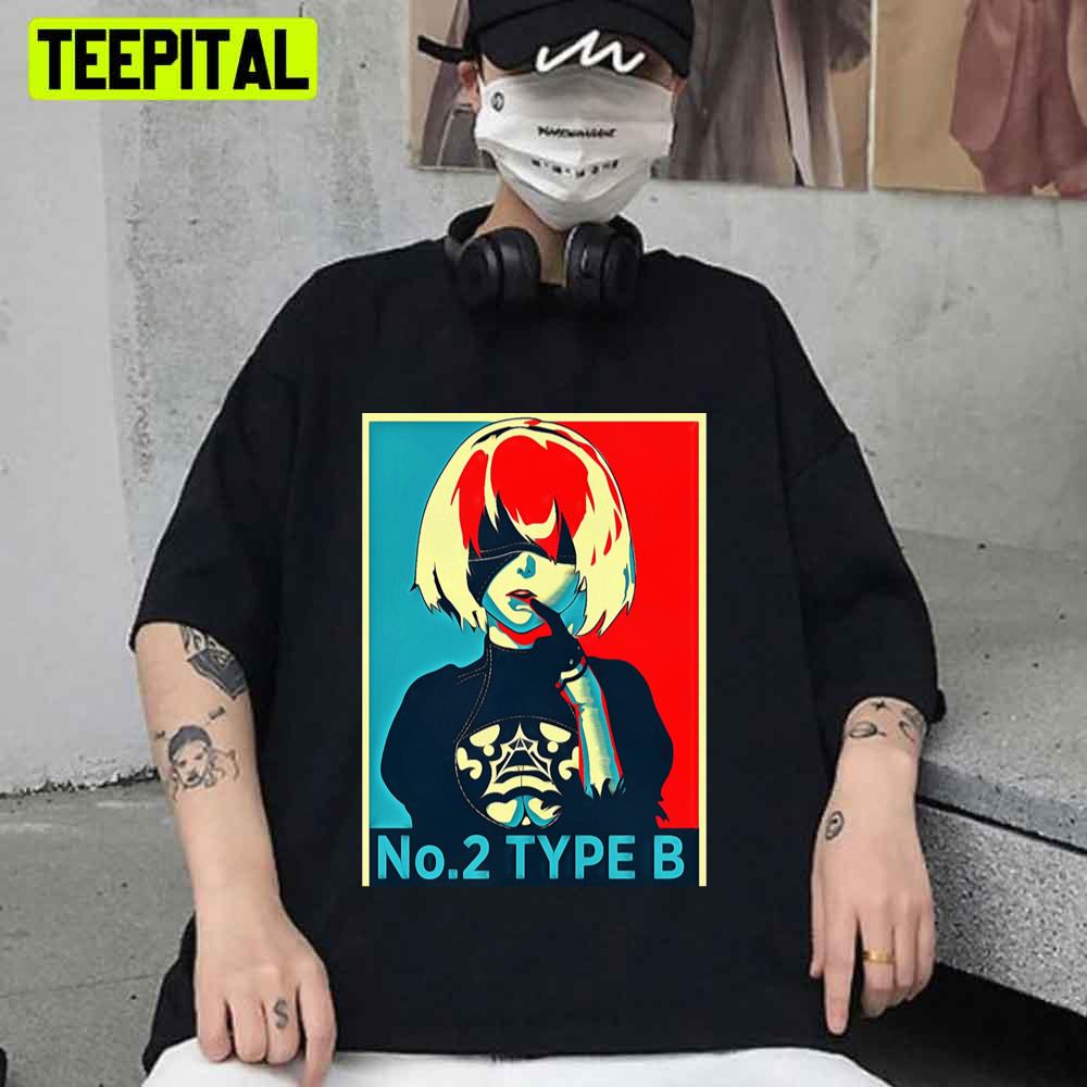 Retro Style No 2 Type B NieR Automata Unisex T-Shirt Retro Style No 2 Type B NieR Automata Unisex T-Shirt