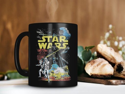 Retro Vintage Mug Star Wars Darth Vader Commanded The Stormtrooper Corps Mug Darth Vader Mug Premium Sublime Ceramic Coffee Mug Black