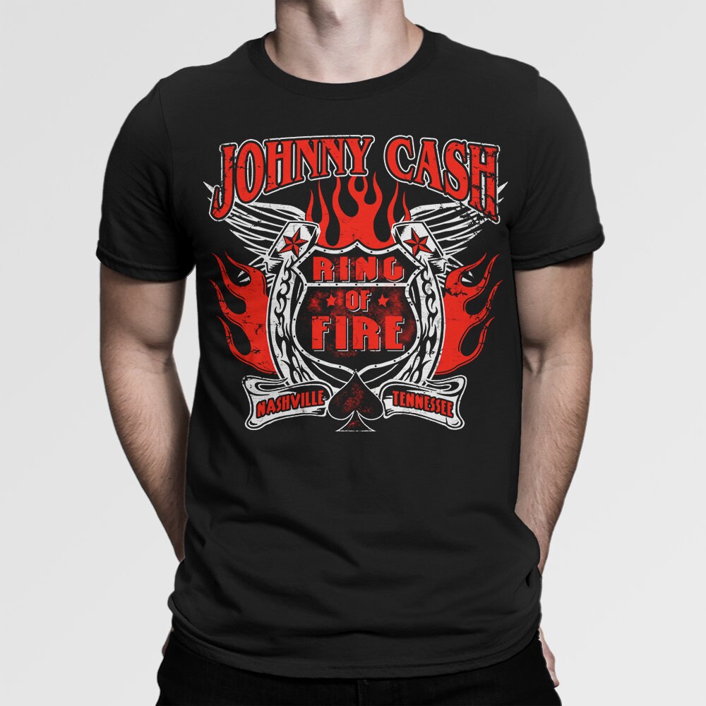Ring Of Fire Johnny Cash Unisex T-Shirt Ring Of Fire Johnny Cash Unisex T-Shirt