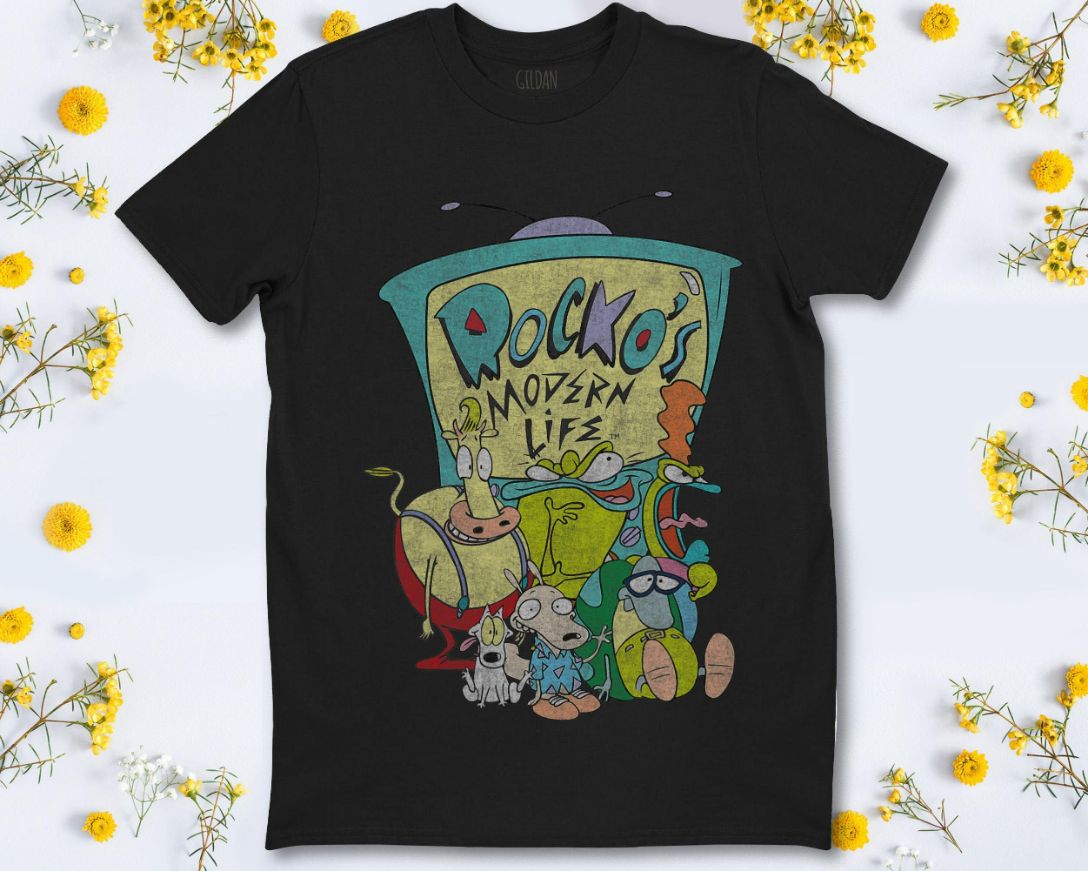 Rockos Modern Life TV Cast Vintage Shirt Rockos Modern Life TV Cast Vintage Shirt