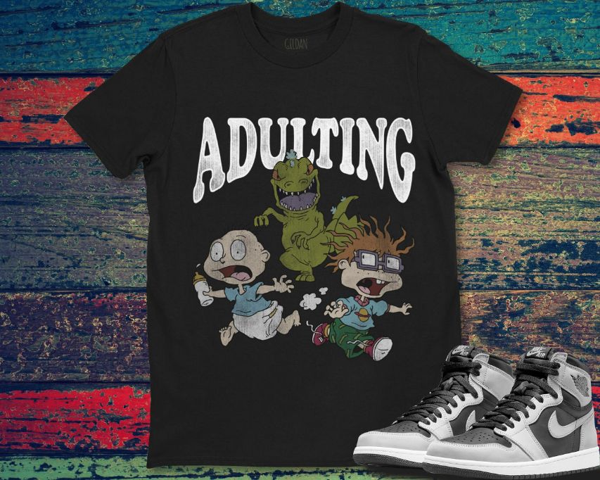 Rugrats Tommy Chuckie Running From Reptar Unisex Gift T-Shirt Rugrats Tommy Chuckie Running From Reptar Unisex Gift T-Shirt