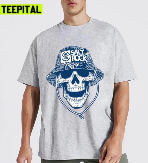 Salt Rock Skull Wearing Bucket Hat Unisex T-Shirt