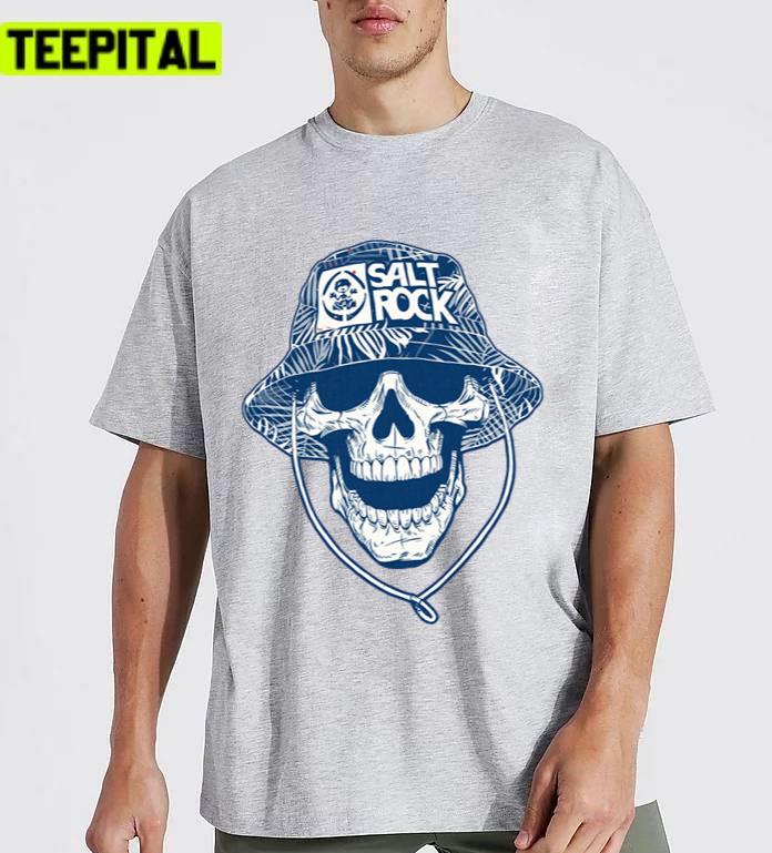 Salt Rock Skull Wearing Bucket Hat Unisex T-Shirt Salt Rock Skull Wearing Bucket Hat Unisex T-Shirt