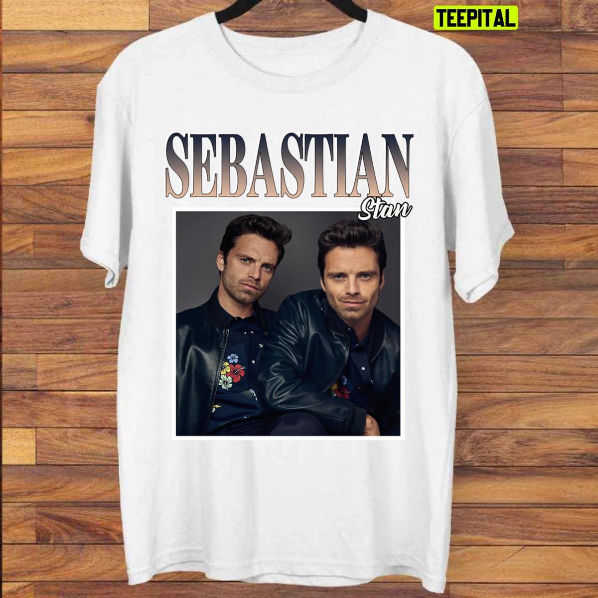 Sebastian Stan Vintage 90s Style Bootleg Actor Unisex T-Shirt Sebastian Stan Vintage 90s Style Bootleg Actor Unisex T-Shirt