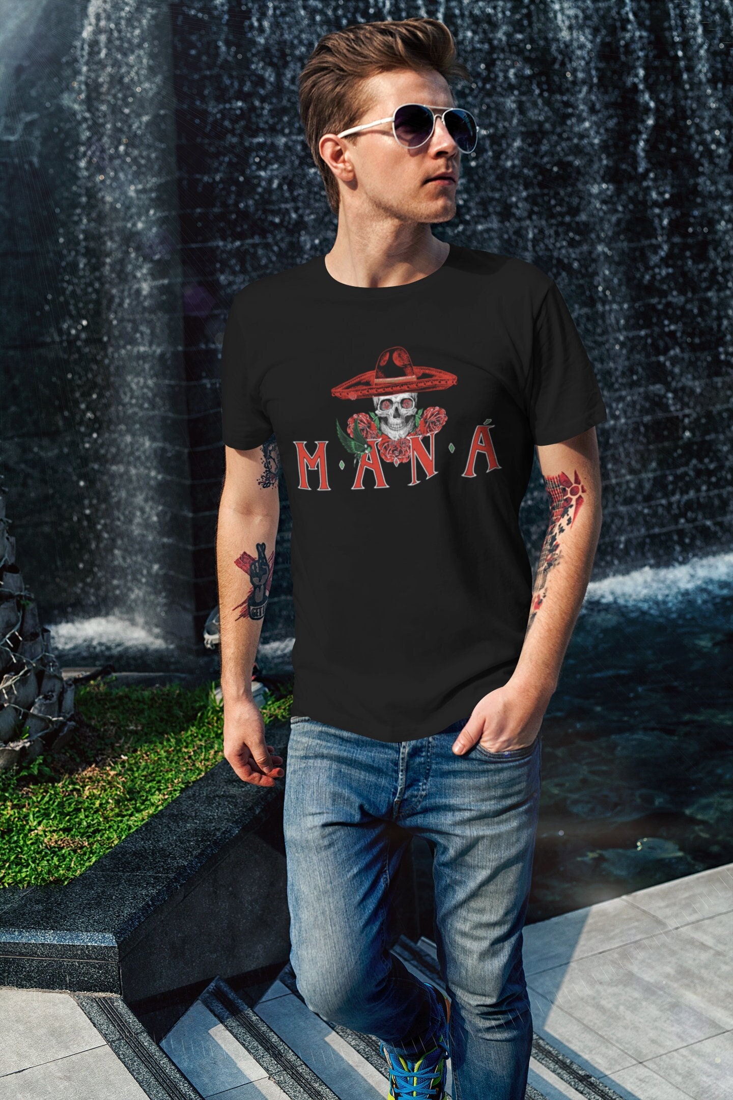 Skull Mexico Style Mana Unisex T-Shirt Skull Mexico Style Mana Unisex T-Shirt
