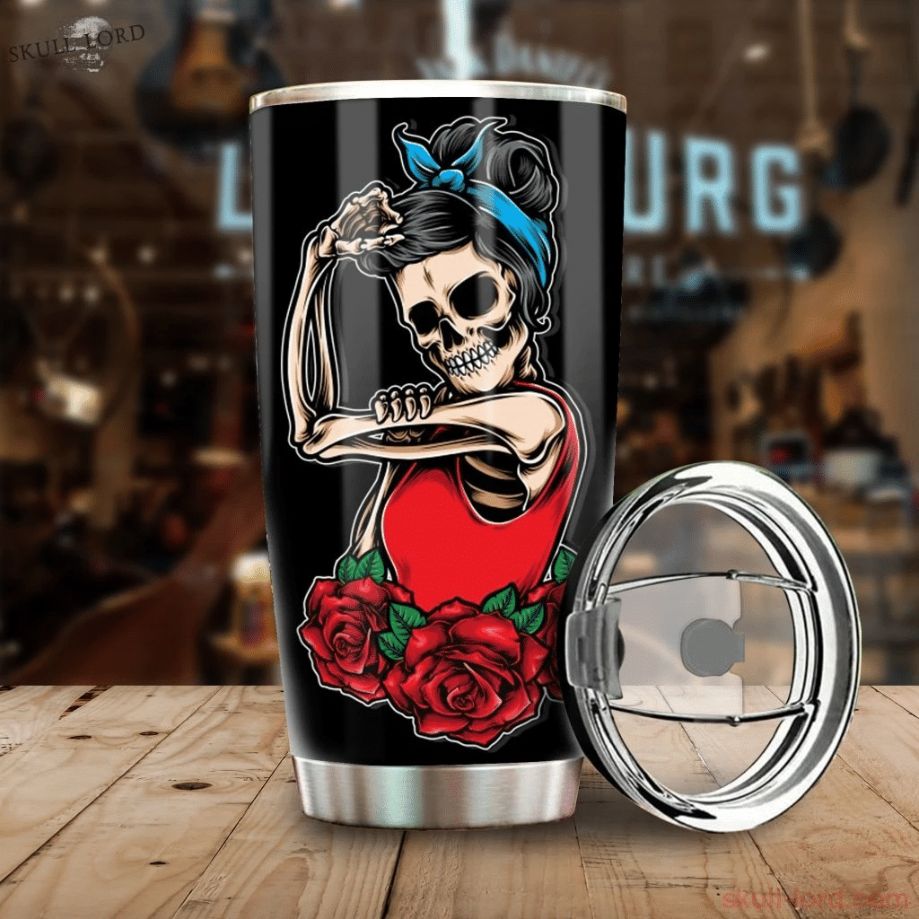 Skull Strong Lady Stainless Steel Cup Skull Strong Lady Stainless Steel Cup