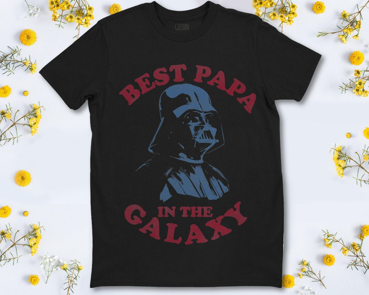 Star Wars Darth Vader Retro Best Papa Graphic T-Shirt Star Wars Darth Vader Retro Best Papa Graphic T-Shirt