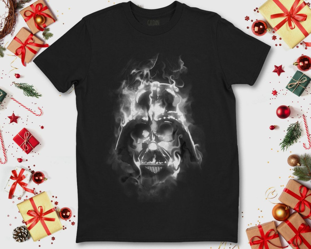 Star Wars Darth Vader Smoke Graphic Christmas Unisex T-Shirt Star Wars Darth Vader Smoke Graphic Christmas Unisex T-Shirt