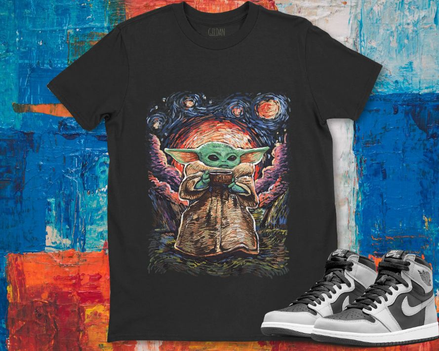 Star Wars The Child Starry Night Baby Yoda The Mandalorian Unisex Gift T-Shirt Star Wars The Child Starry Night Baby Yoda The Mandalorian Unisex Gift T-Shirt