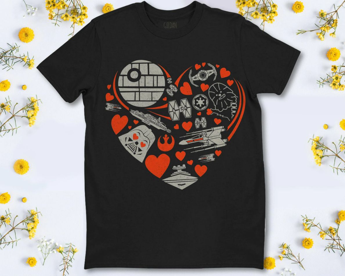 Star Wars Valentines Day Heart Galaxy T-Shirt Star Wars Valentines Day Heart Galaxy T-Shirt