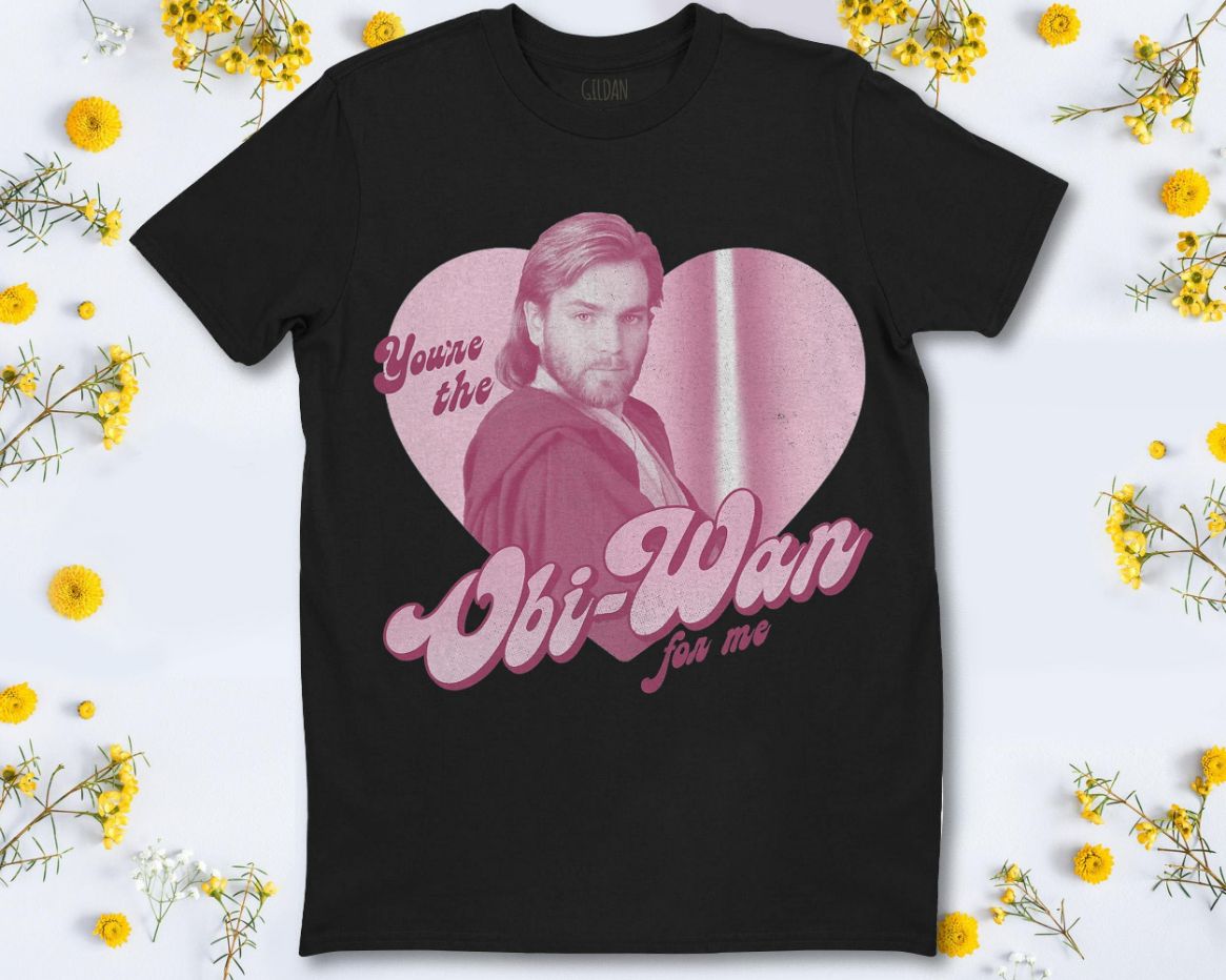 Star Wars Valentines Obi-Wan For Me Heart Portrait T-Shirt Star Wars Valentines Obi-Wan For Me Heart Portrait T-Shirt