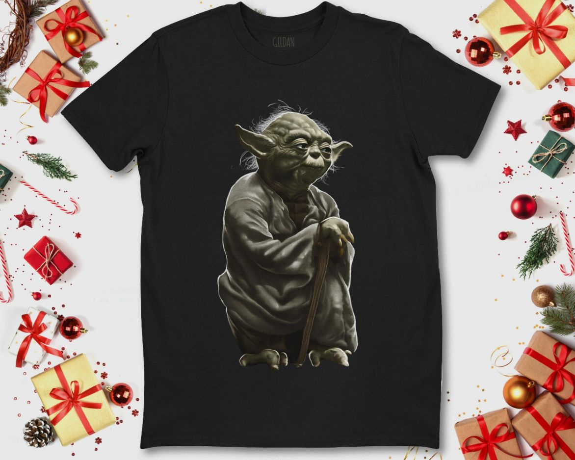 Star Wars Yoda Crouching Portrait Graphic T-Shirt Star Wars Yoda Crouching Portrait Graphic T-Shirt