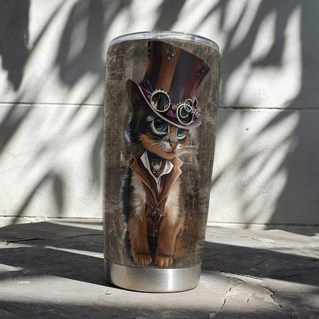 Steampunk Cat Stainless Steel Cup Steampunk Cat Stainless Steel Cup