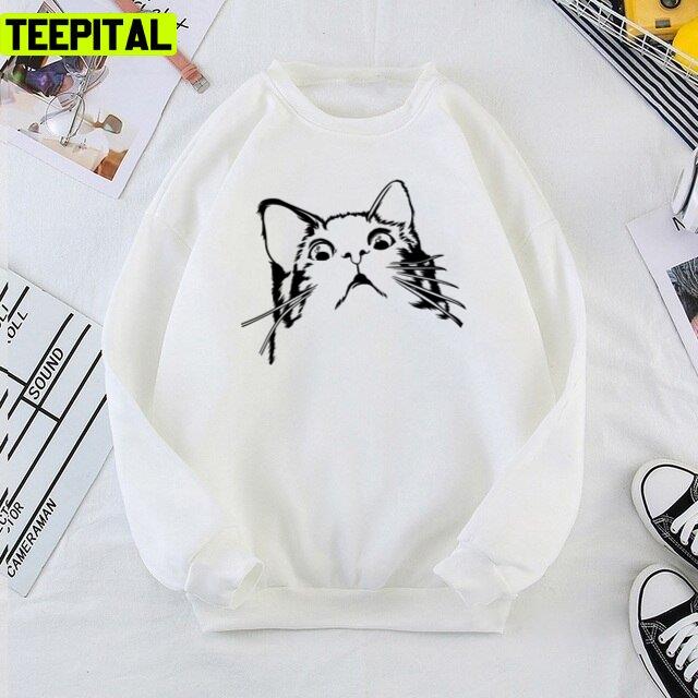 Surprised Cat Meme Twitter Design Unisex T-Shirt Surprised Cat Meme Twitter Design Unisex T-Shirt