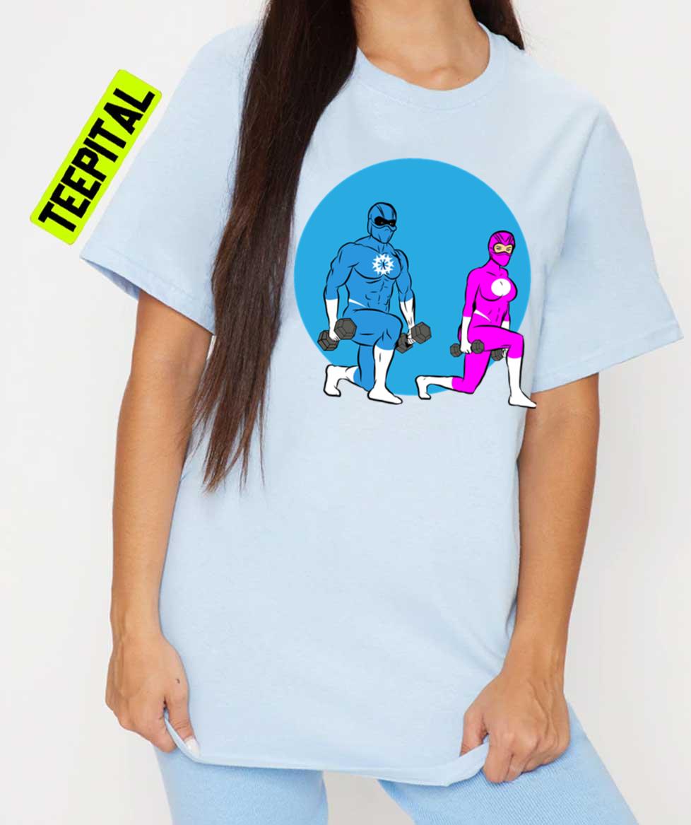 Swole Mate Ice Blue And Magenta Unisex T-Shirt Swole Mate Ice Blue And Magenta Unisex T-Shirt