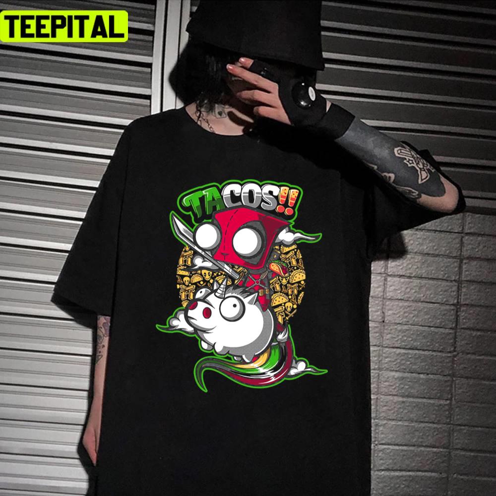 Tacos And Unicorn Retro Comic Design Unisex T-Shirt Tacos And Unicorn Retro Comic Design Unisex T-Shirt