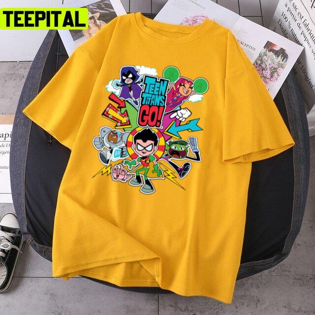 Teen Titans Go Funny Cartoon Design Unisex T-Shirt Teen Titans Go Funny Cartoon Design Unisex T-Shirt