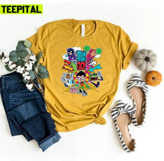 Teen Titans Go Funny Cartoon Design Unisex T-Shirt Teen Titans Go Funny Cartoon Design Unisex T-Shirt