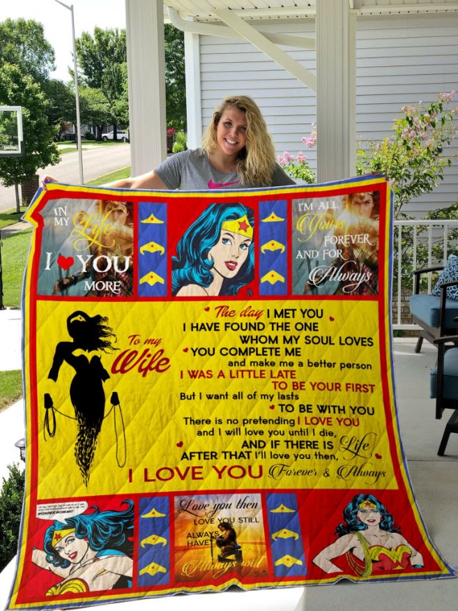 The Day I Met You Wonder Woman Quilt Blanket The Day I Met You Wonder Woman Quilt Blanket