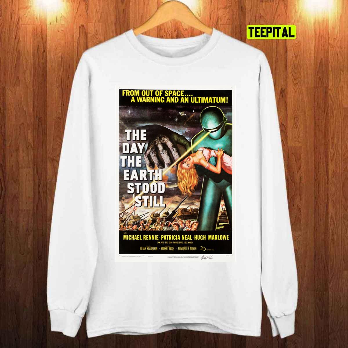 The Day The Earth Stood Still Hollywood Cult Sci Fi Vintage Movie Unisex T-Shirt The Day The Earth Stood Still Hollywood Cult Sci Fi Vintage Movie Unisex T-Shirt